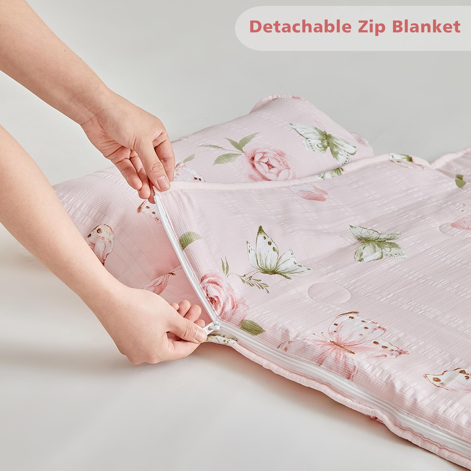 DuShow nap mat folded with strap for easy transport and storage