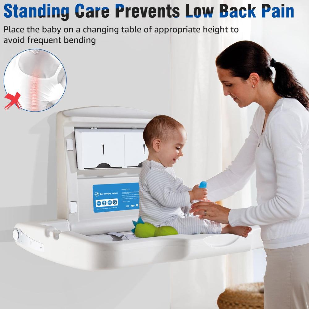 DutyWorks changing station door sign mounted aids staff and parents in busy areas