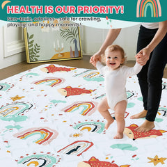 Duwenem Rainbow Fox mat folded for compact storage.