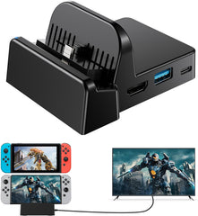 DUXICEPIN docking station front view shows a compact travel-ready design for Switch setup.