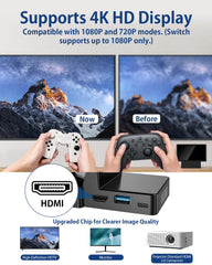 DUXICEPIN docking station travel-compact image highlights backpack-friendly design for portable play.