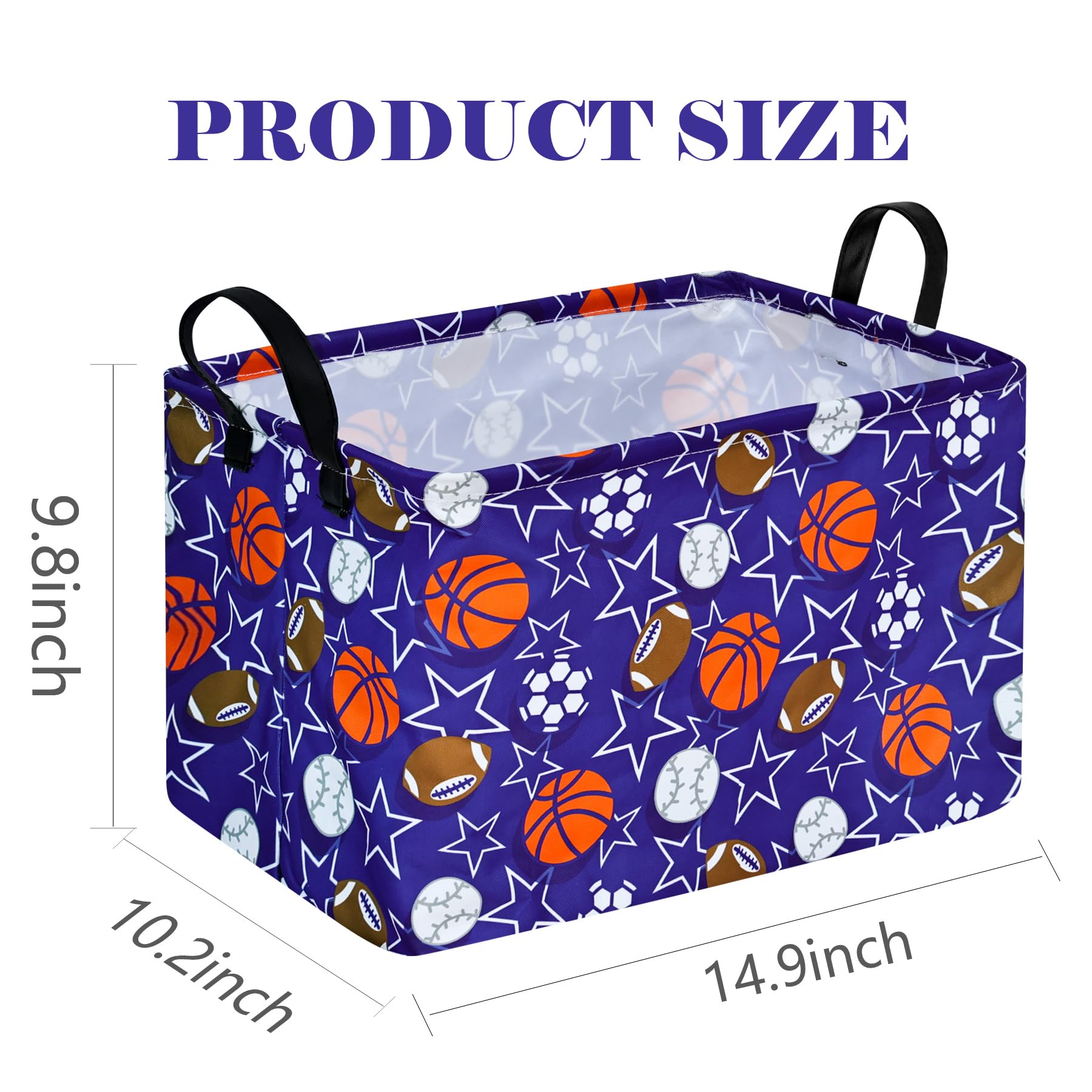 DUYIY rectangle balls-pattern gift storage basket living room use for clutter-free space