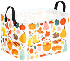 DUYIY rectangle gift storage basket folded for portable, space-saving organization.