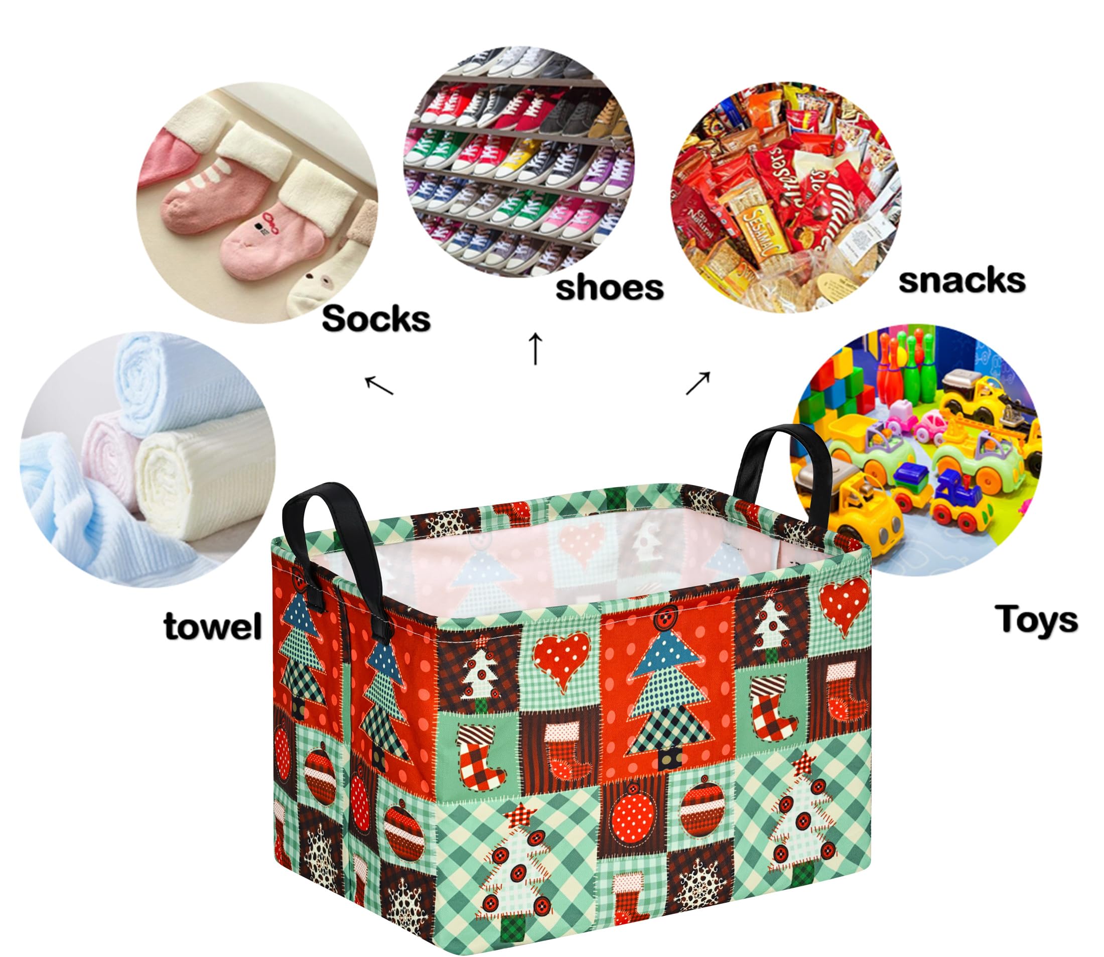 DUYIY rectangle Christmas gift storage basket living room magazine organizer usage.