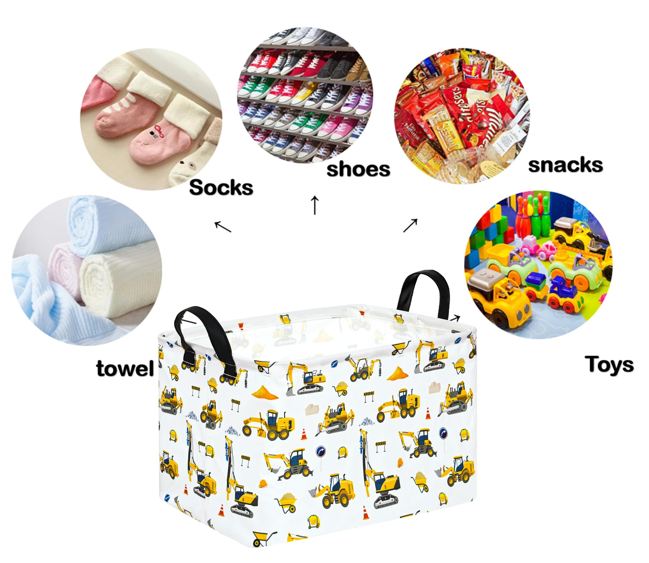 DUYIY rectangle gift storage basket car trunk shows travel-ready organization