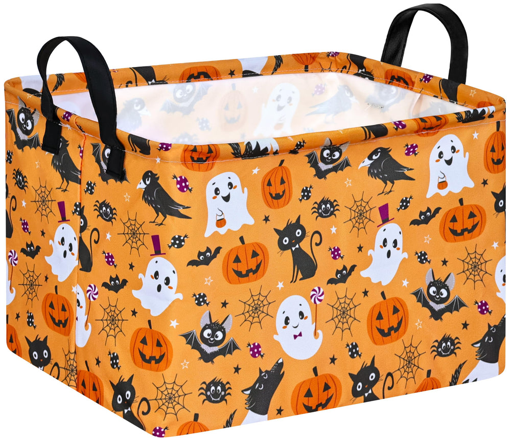 DUYIY rectangle gift storage basket folded for compact portability and space-saving storage.