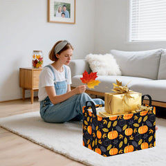 DUYIY Rectangle Gift Storage Basket folded demonstrates collapsible design for compact storage.