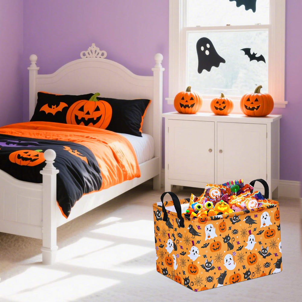 DUYIY rectangle gift storage basket with sturdy handles for comfortable carrying.