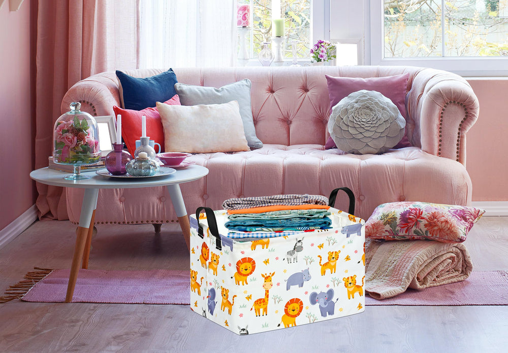 DUYIY rectangle gift storage basket in living room keeps clutter neatly organized