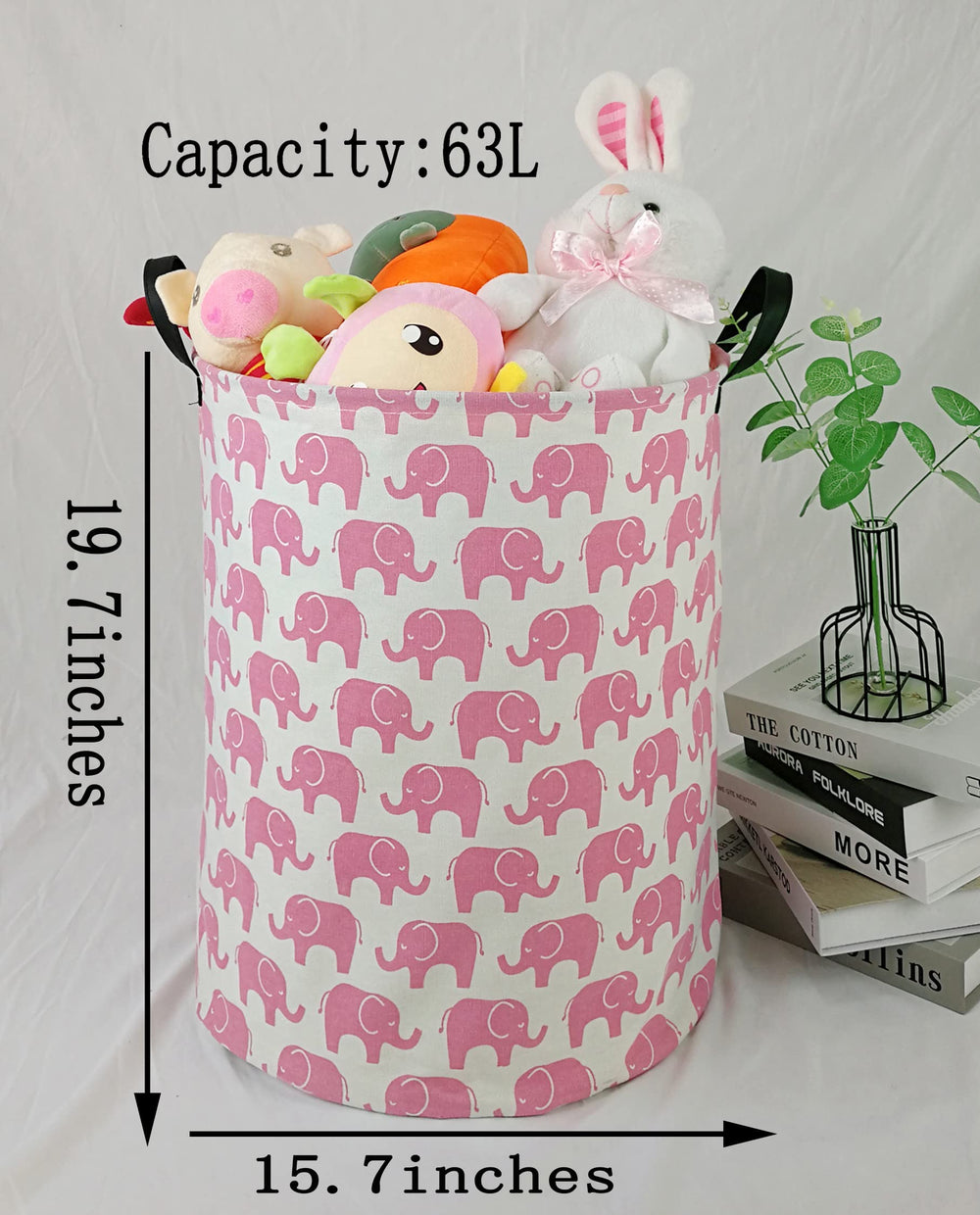 DUYIY round laundry hamper cotton fabric close-up signals soft texture and safe materials