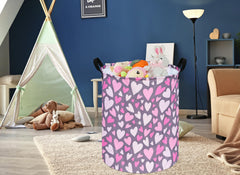 DUYIY Round Valentine Gift laundry hamper in a cozy nursery decor