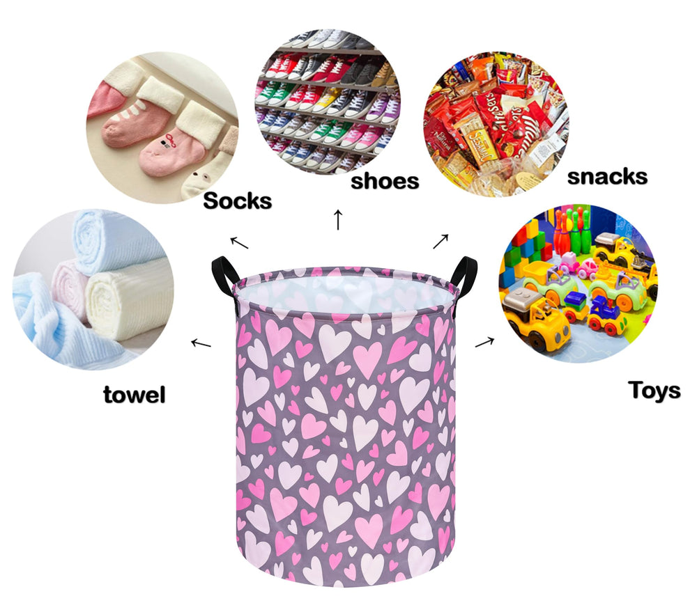 DUYIY Round Valentine Gift laundry hamper storing toys and books