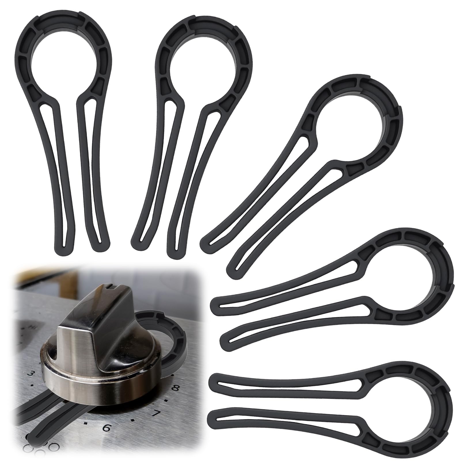 Dvvsav 5pcs stove knob locks group keeps kids safe and prevents accidental stove use.