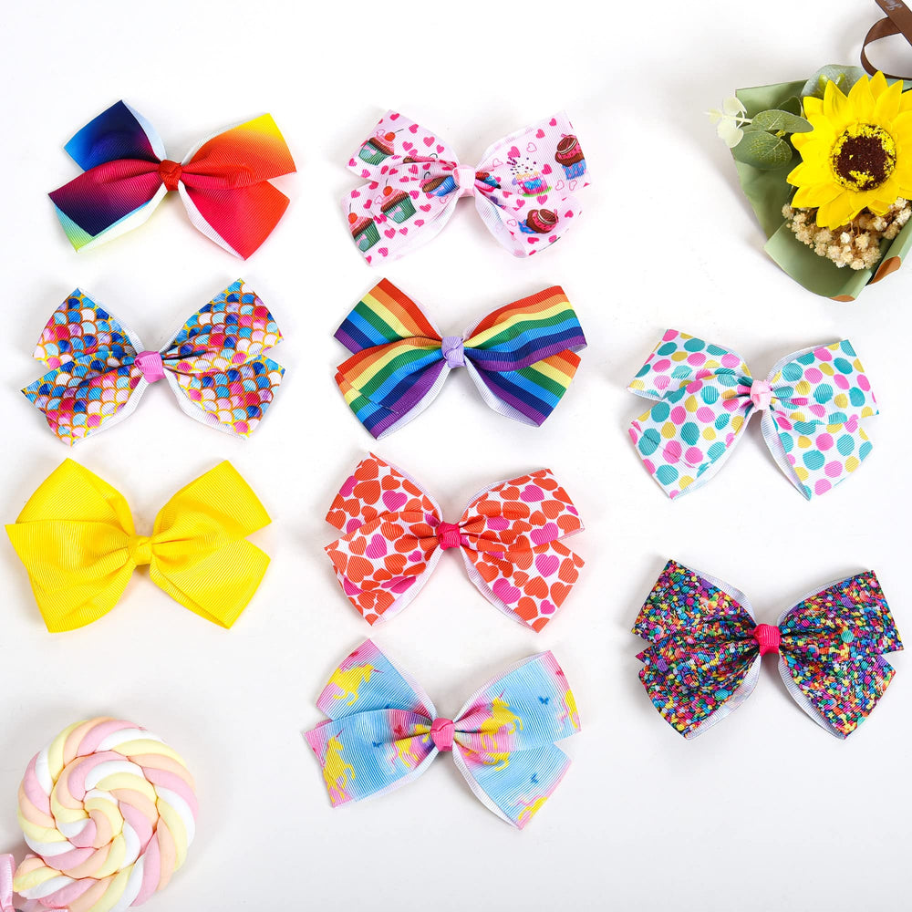 Dwenarry 5-inch solid pink bow offers soft charm for little styles