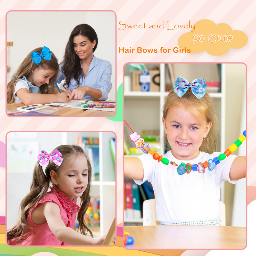 Dwenarry toddler girl bows set for daily wear