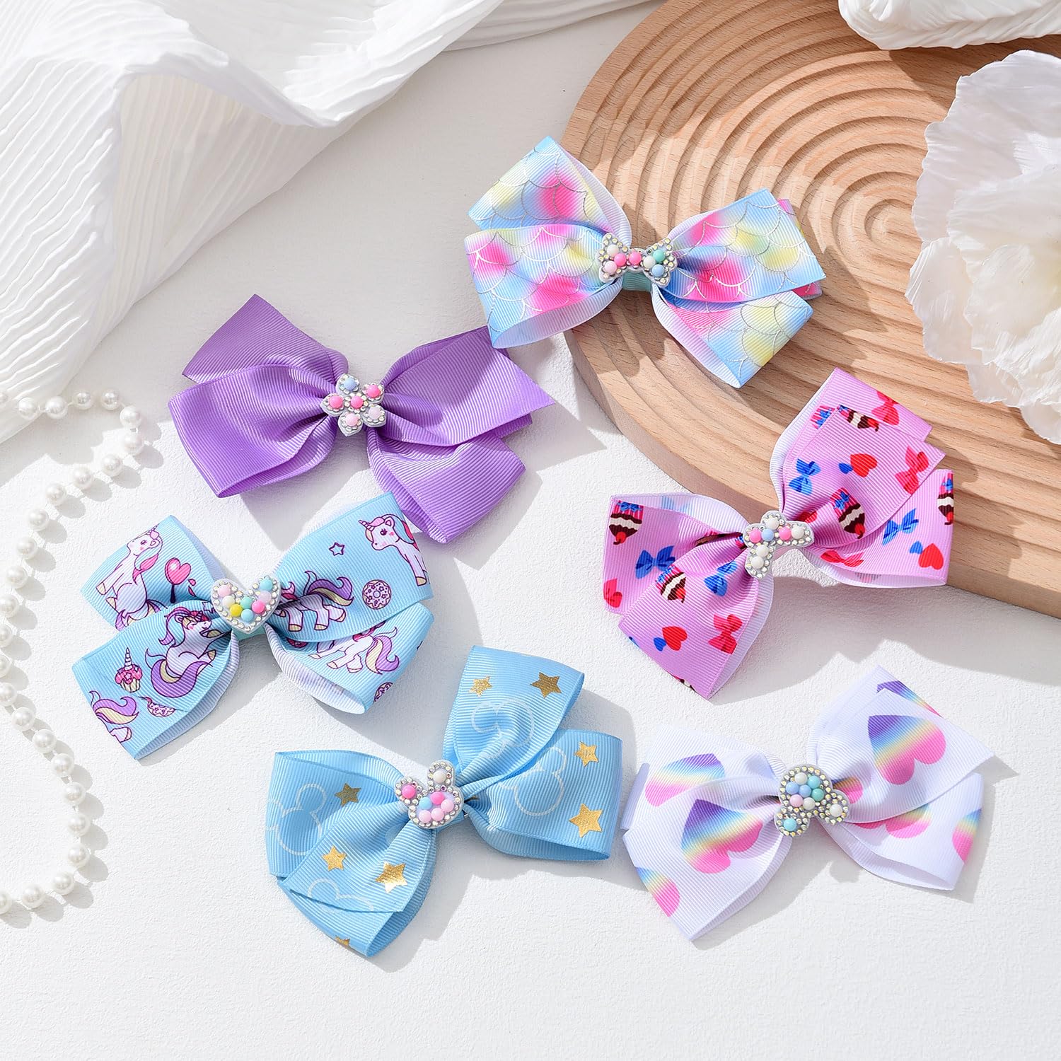 Dwenarry 5-inch bows fit most girls for versatile hairstyles