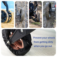 DWJSYXEI stroller wheel protectors dustproof design keeps wheels cleaner outdoors
