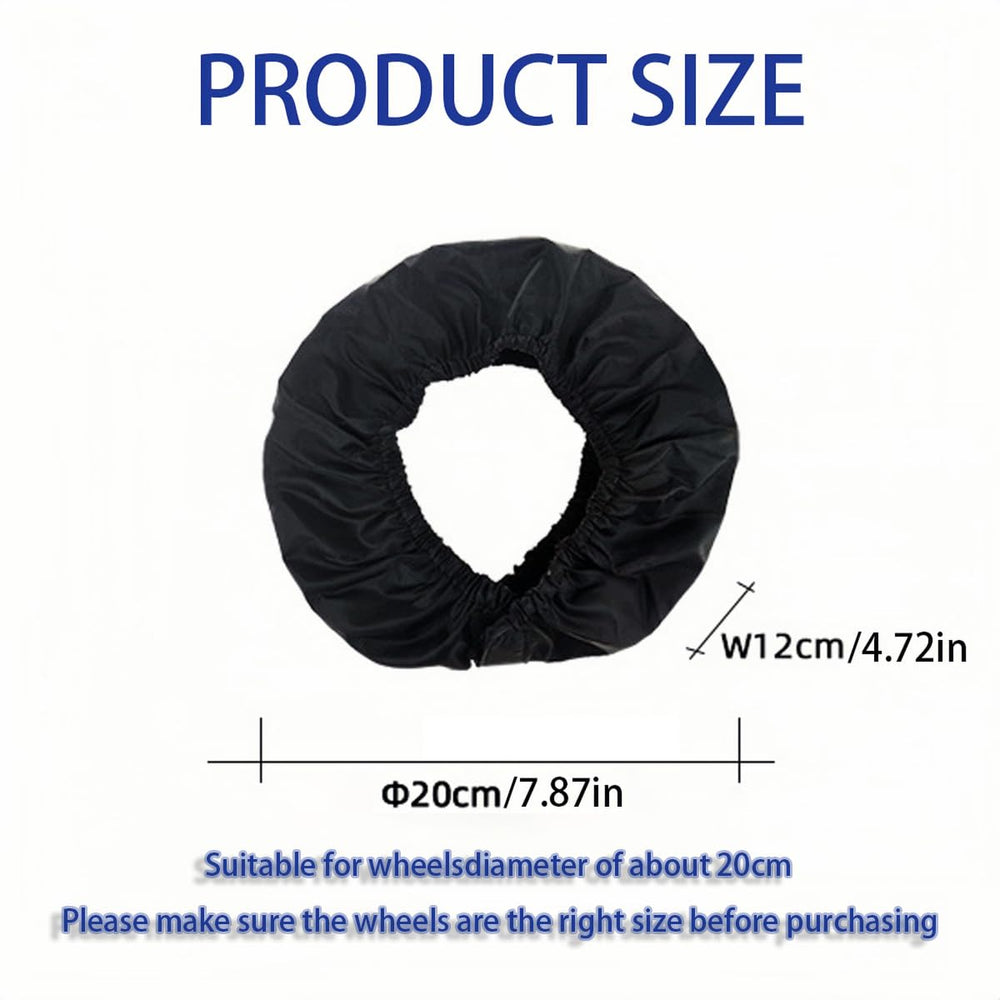 DWJSYXEI stroller wheel protectors side view show quick, easy-fit design