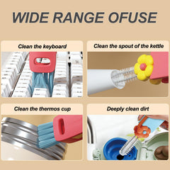DWNDN Stiff bristle corner brush close-up, tackles stubborn corners and hard-to-reach edges.