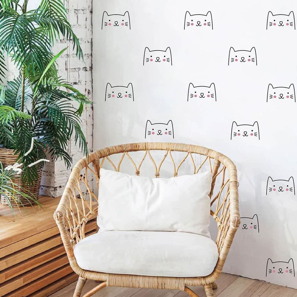 DXLING Lovely Cats wall decor set 2 creates whimsical cat silhouettes for kids room ambiance