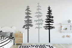 DXLING pine tree wall decal tall on wall for bold kids room decor