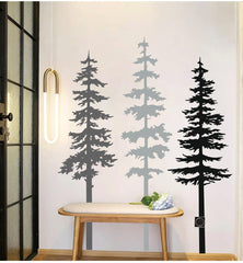 DXLING pine tree wall decal on smooth surface—easy removable design