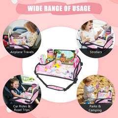 DxTing Kids Travel Tray foldable design fits neatly in backpacks between adventures.