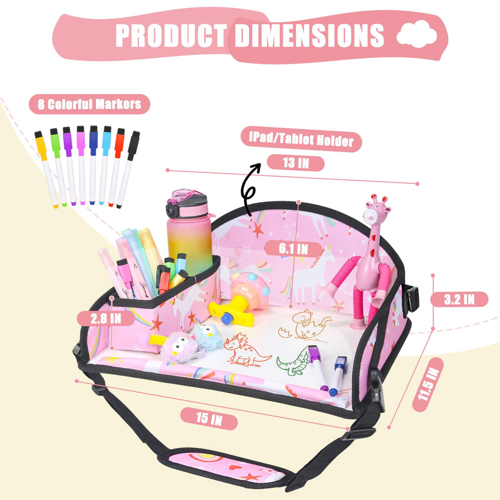 DxTing Travel Tray snack dividers prevent spills and keep essentials organized.