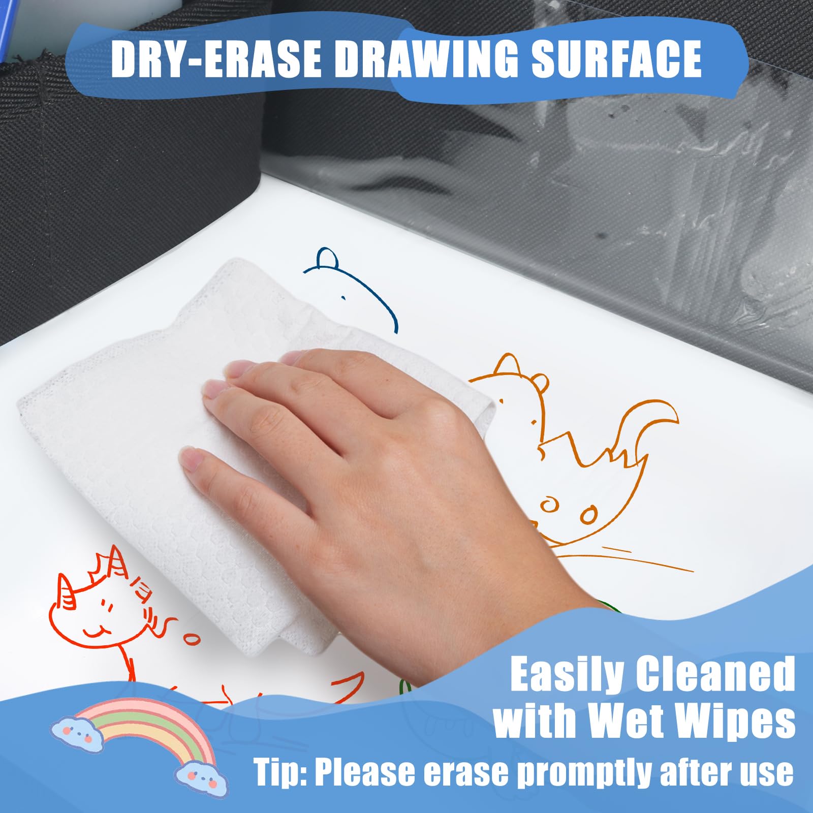 DxTing two-pack travel tray set supports versatile road-trip activities for kids.