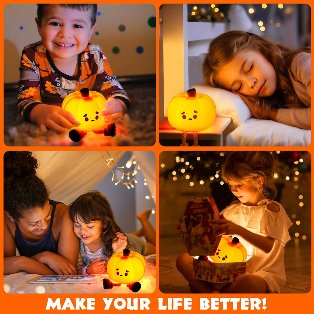 Dylviw Pumpkin Night Light office-desk decor brightens any workspace.
