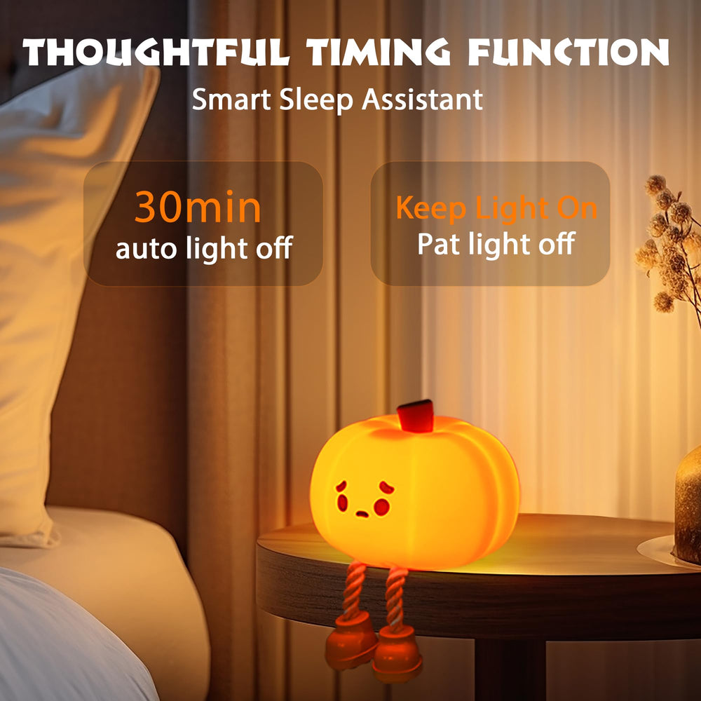 Dylviw Pumpkin Night Light rechargeable dock keeps your space clutter-free.