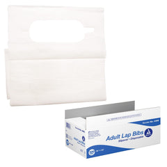 Dynarex 4406 slipover bib front view shows full-coverage protection during meals.
