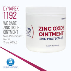 Dynarex zinc oxide ointment jar back label with usage directions