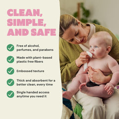 DYPER Baby Wipes Unscented for newborn face cleaning and soothing sensitive skin.