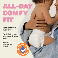 DYPER Diaper Side-Fit Stretchable for a secure, flexible fit.