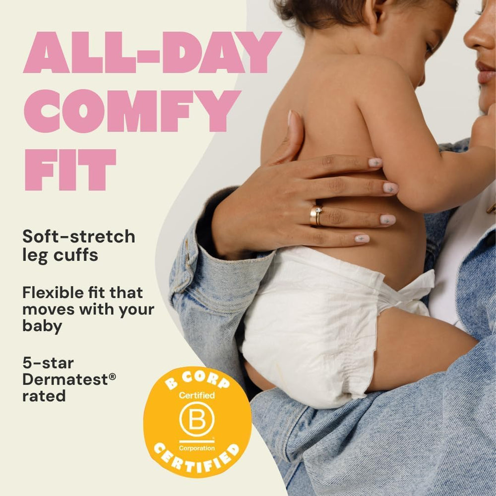DYPER newborn size 0 stretchy-sides fit demonstrates snug, secure pediatric-friendly design