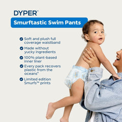DYPER Smurftastic plant-based liner highlights plastic-free design for gentle skin contact.