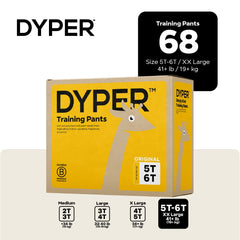 DYPER toddler training pants 5T-6T pack-back show slim profile for comfortable all-day wear.