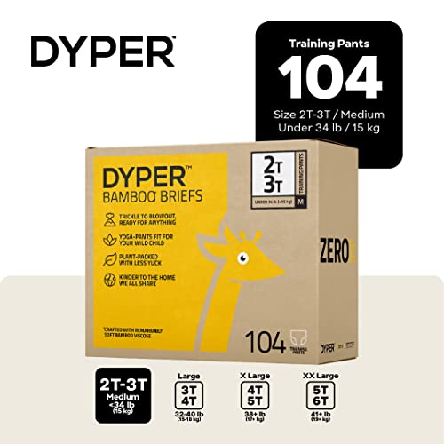 DYPER toddler training pants front view shows a secure, compact fit for potty training.