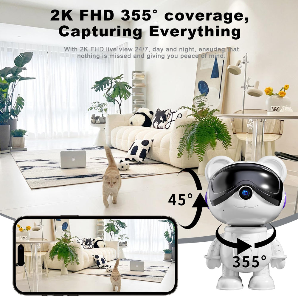 dzcctvipc Cute Bear baby cry detection for timely alerts