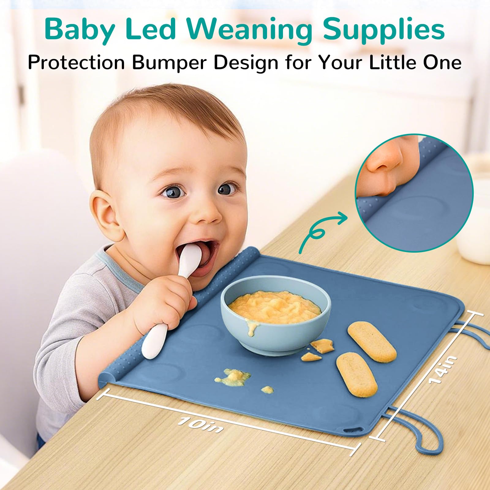 DZDOV placemat is dishwasher-safe for quick post-meal cleanup.