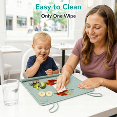 DZDOV silicone placemat non-slip suction base prevents slips during busy restaurant meals