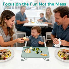 DZDOV silicone placemat portable mealtime kit fits easily in a diaper bag