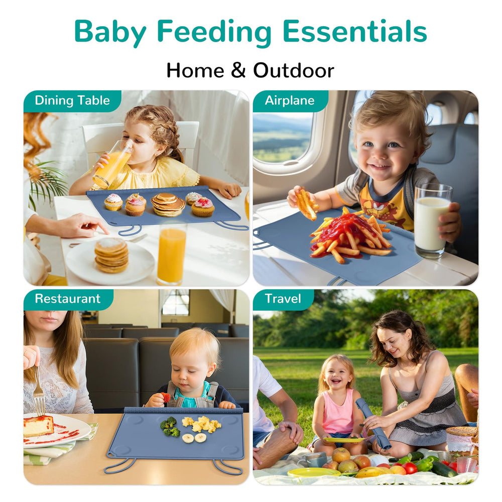 DZDOV baby placemat supports independent self-feeding during meals.