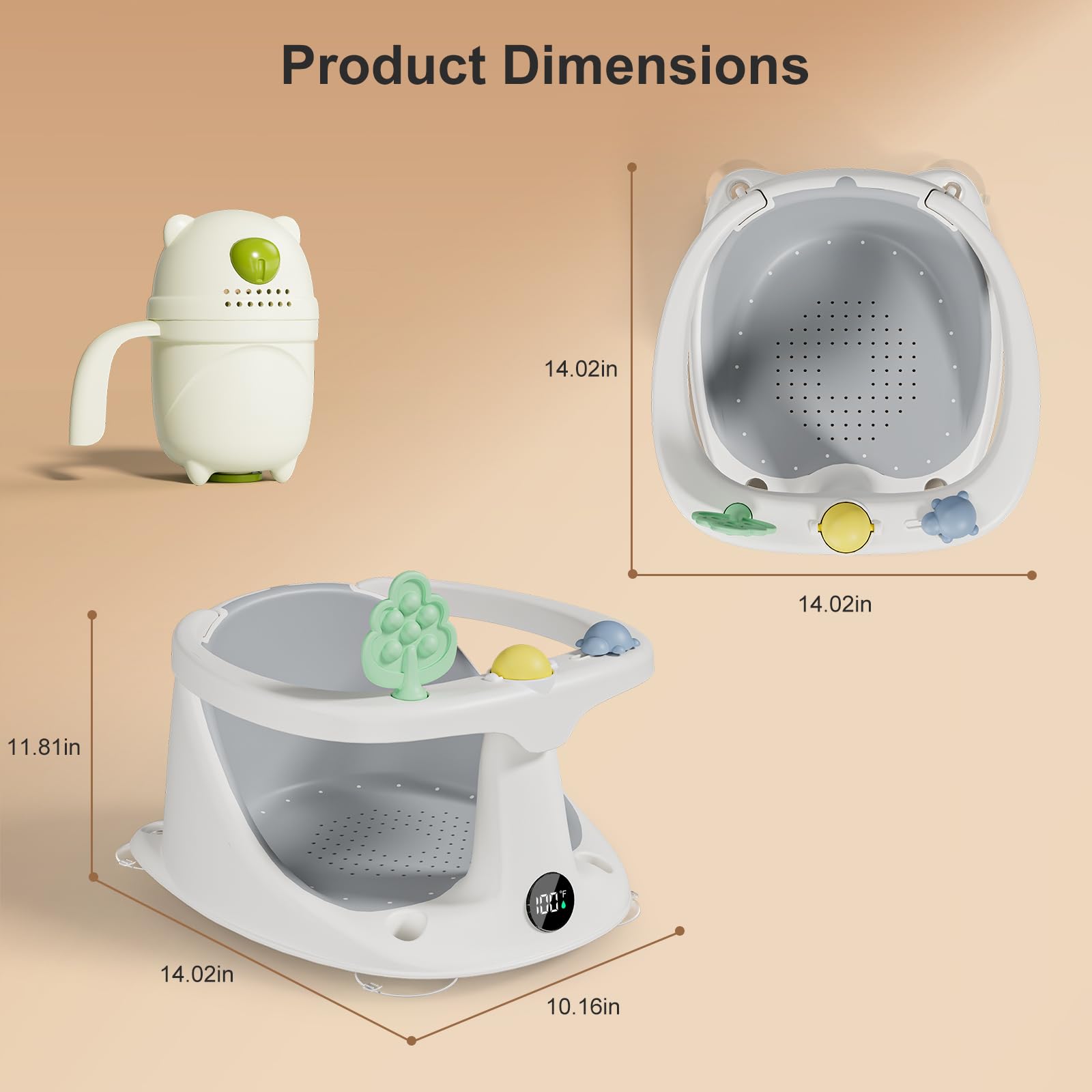 DZMDIP Baby Bath Seat can double as a cozy chair for baby time outside the tub.
