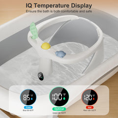 DZMDIP Baby Bath Seat includes rinse cup for easy bath cleanup.