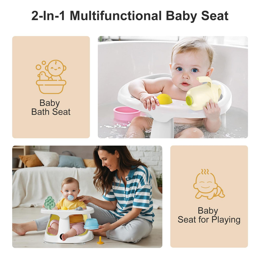 DZMDIP Baby Bath Seat temperature display helps monitor water for baby safety.