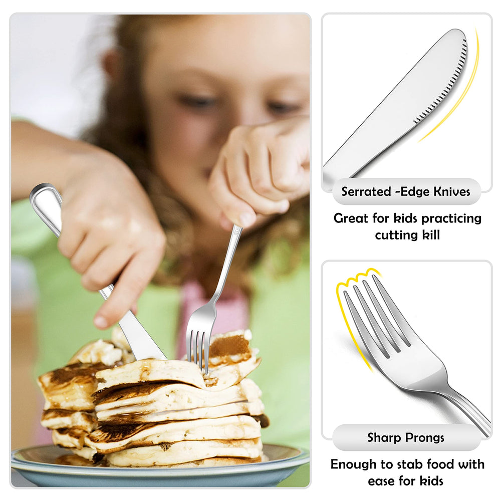 E-far kids spoons with smooth round handles for easy scooping