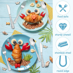 E-far satin-polish spoon image showcases smooth edges and safe bite for toddlers.