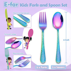 E-far rainbow colors close-up showing durable non-toxic finish